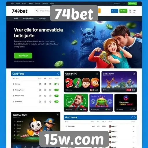 Análise da interface do usuário no site 74bet